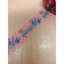 Репсовая лента с рисунком 2,5 см, цена за 1 м